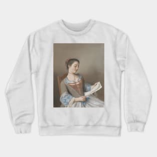 Jean-Etienne Liotard - La Liseuse  1746 Crewneck Sweatshirt